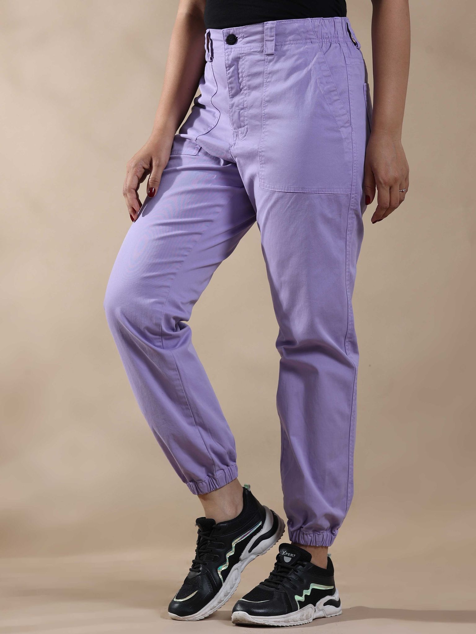 Women Vintage Lilac Jogger Pants