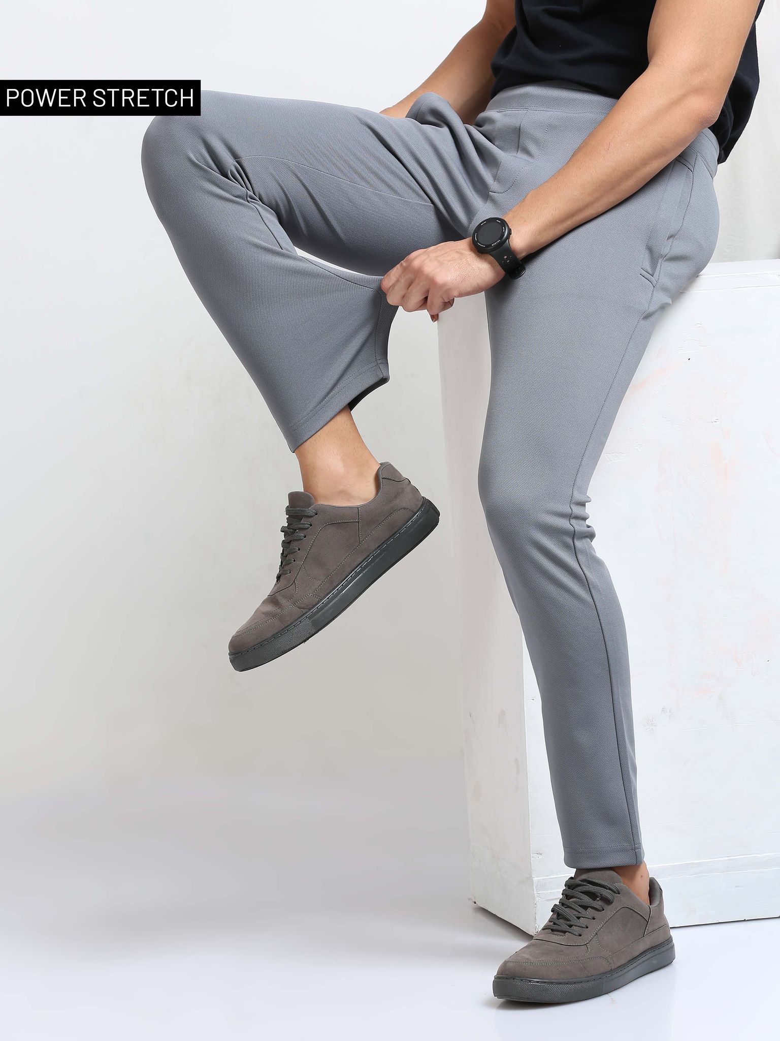 Power Stretch Joggers : Smoke