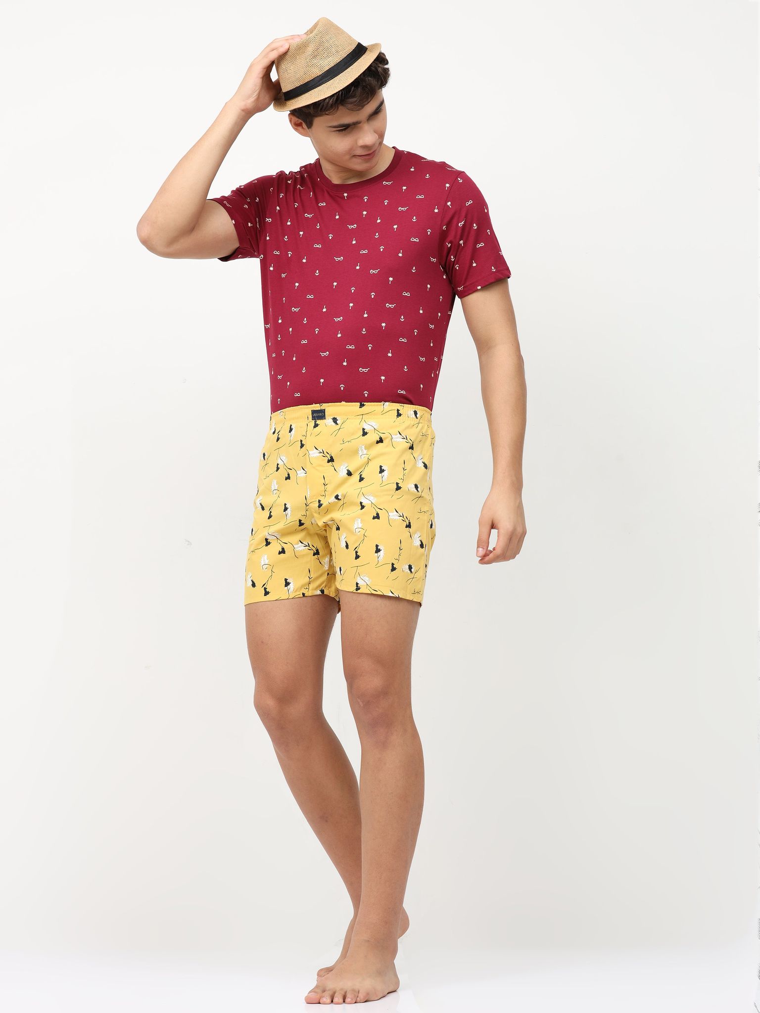 Yellow Boxer Shorts 22UBX0010