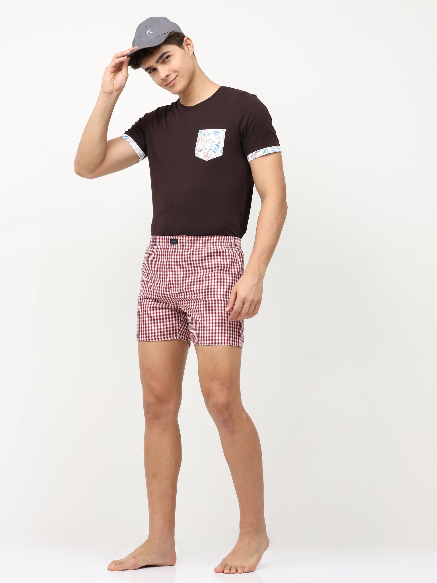 Maroon Boxer Shorts 22UBX0006