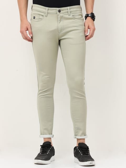 Urbaro Olive Flatfront Plain Trousers 22UTR0002