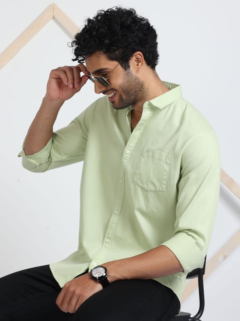 Mint Green Plain Shirt 22USH0654