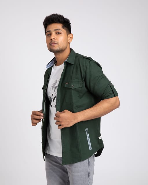 Oceanic Green Overshirt 23USH1286