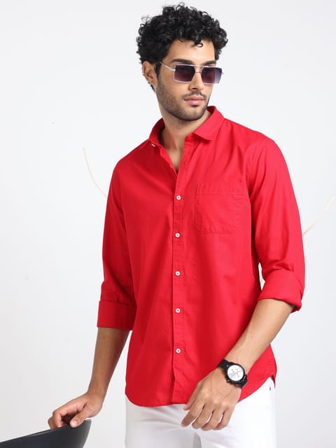 Red Jet Plain Shirt 23USH1173