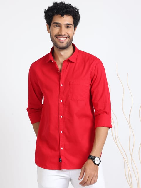 Red Jet Plain Shirt 23USH1173