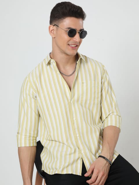 Hello yellow Stripes Shirt 23USH1487