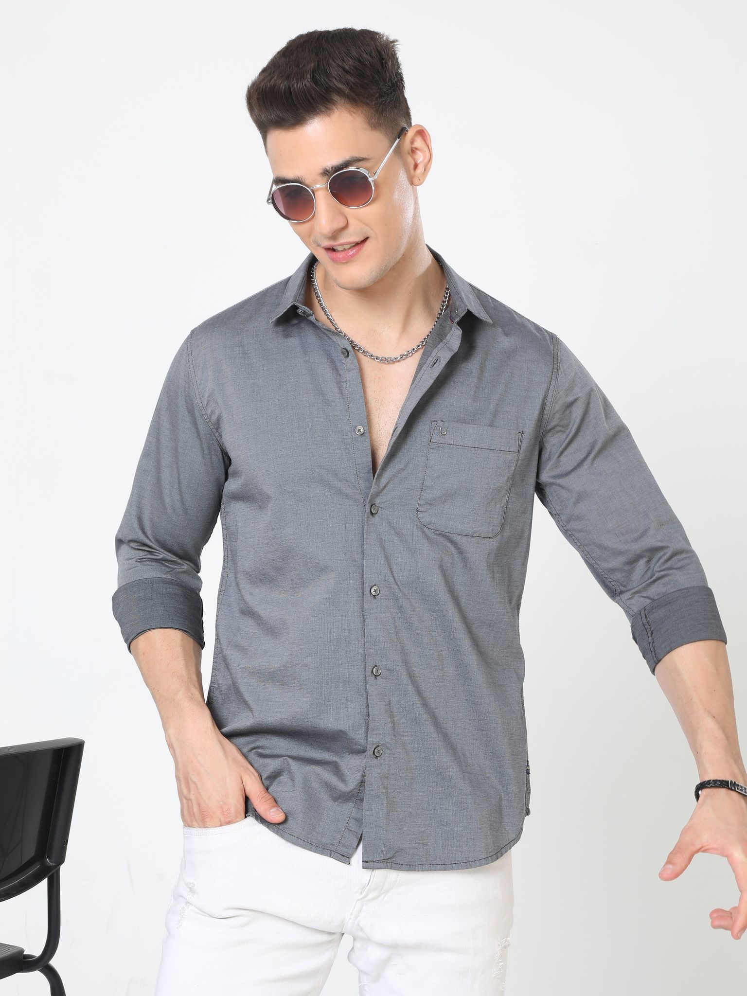 Shade of Grey Plain Shirt 23USH1472