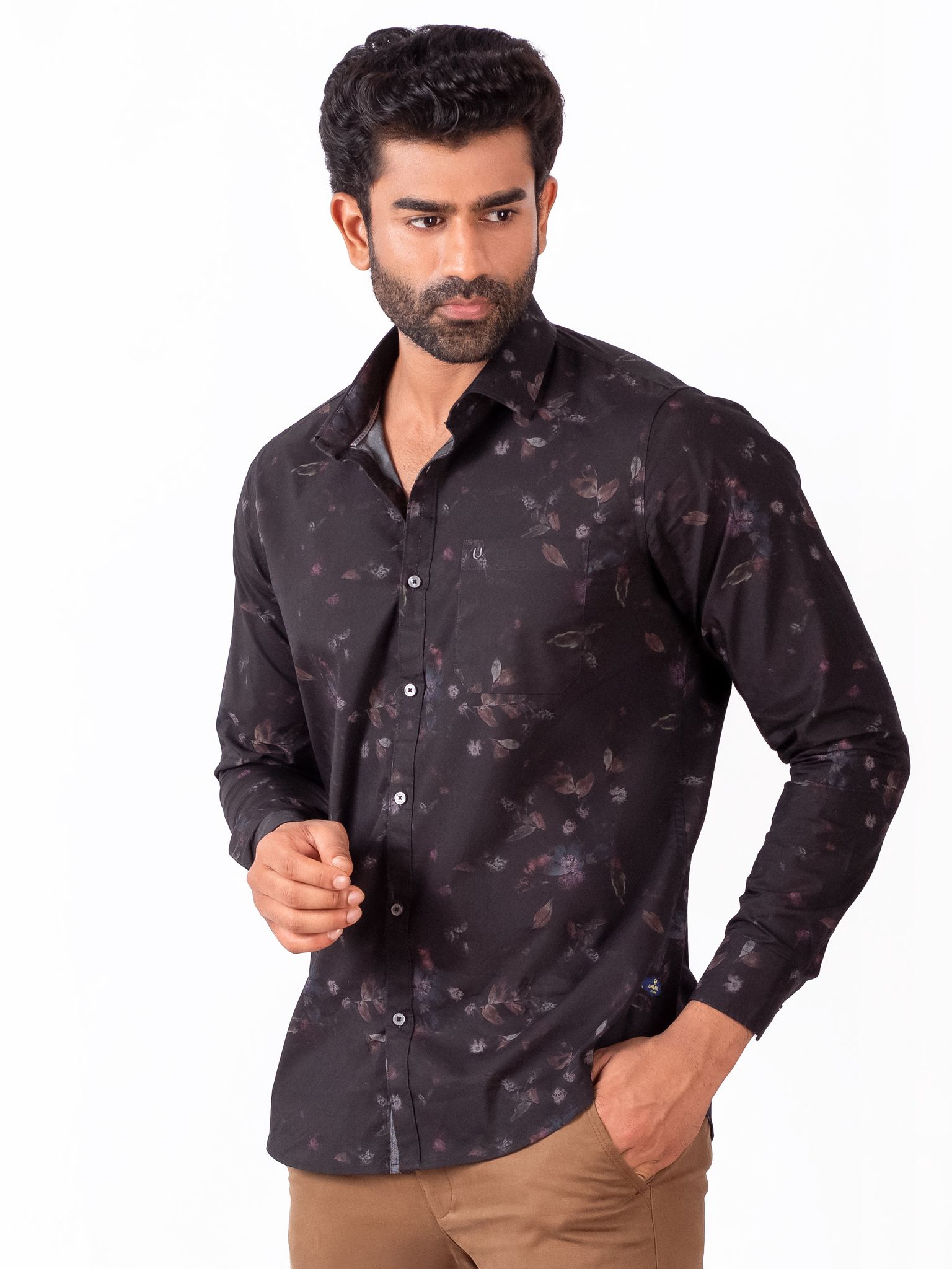 Dark flora Printed Shirt 23USH1387