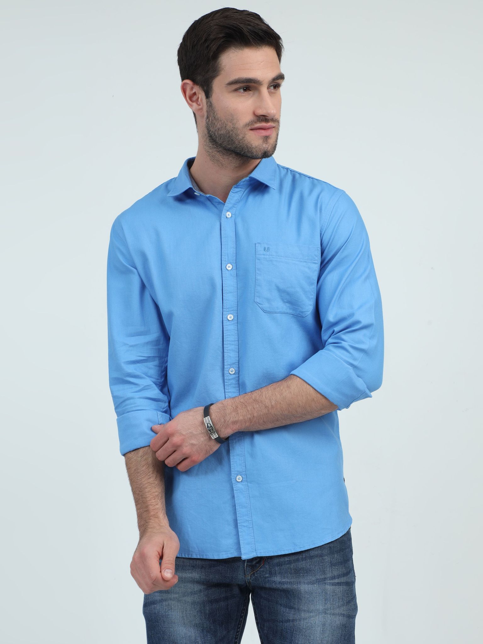 Powder Blue Perfection Plain Shirt 23USH1751