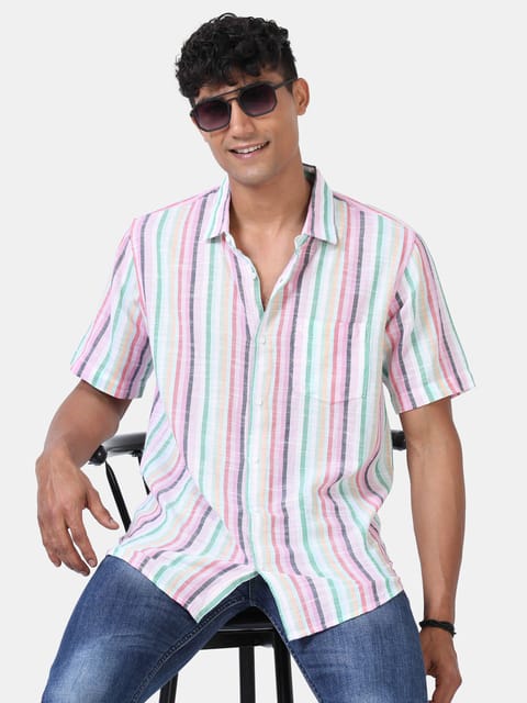 Playful and Energetic Stripe shirt 23USH1726