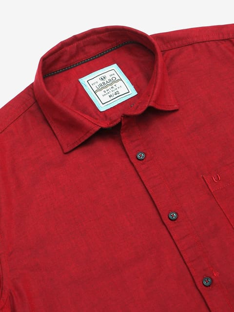 Maroon Melody Medley Plain Shirt 23USH1752