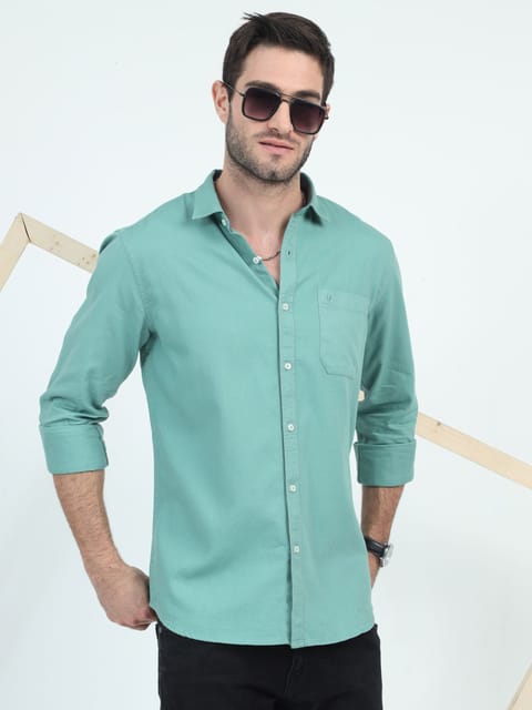 Lime Luminescence Luxe Plain Shirt 23USH1753