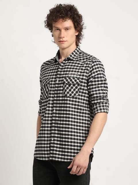 Blackened Check Twin Pocket Shirt 23USH1889