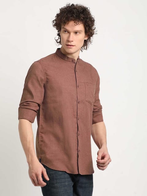 Hazelnut Basic Brown Shirt 23USH1812