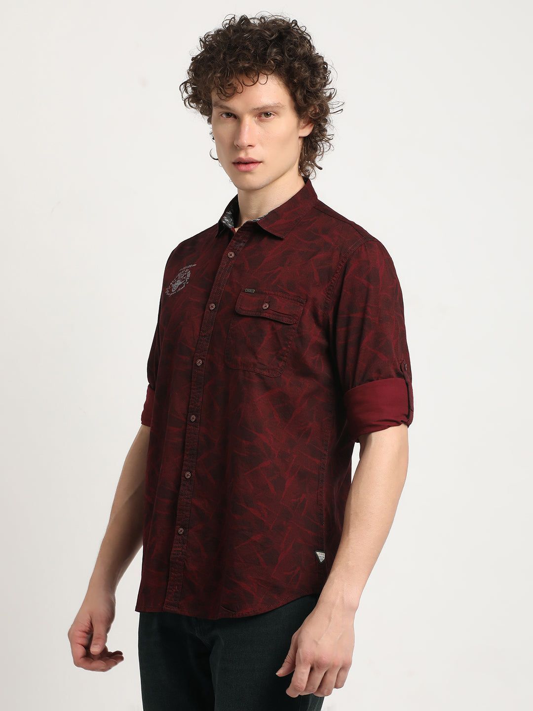 Brick Red Corduroy Shirt 23USH1801