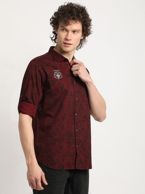 Brick Red Corduroy Shirt 23USH1801