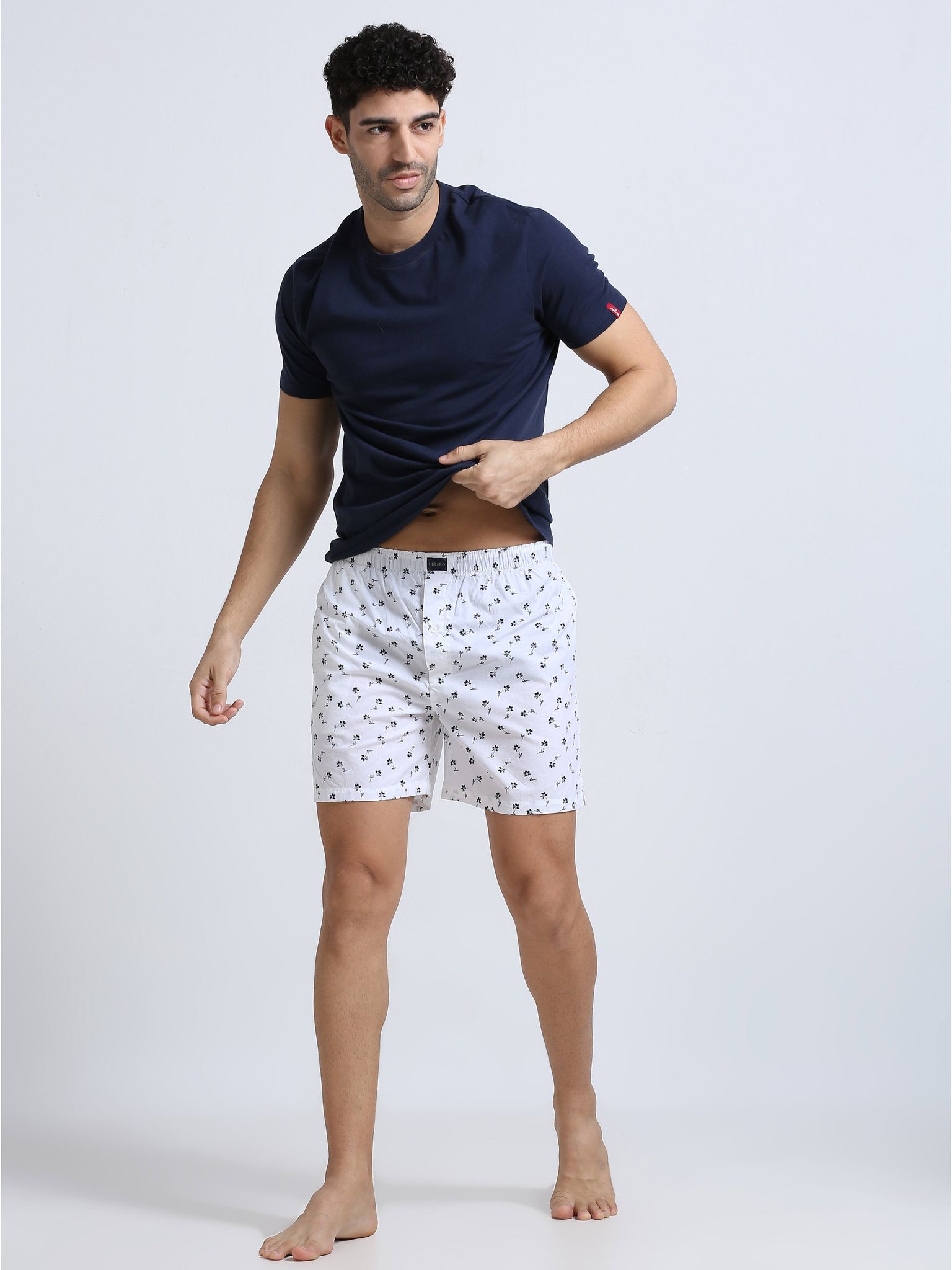 Midnight White Boxer Shorts 23UBX0034