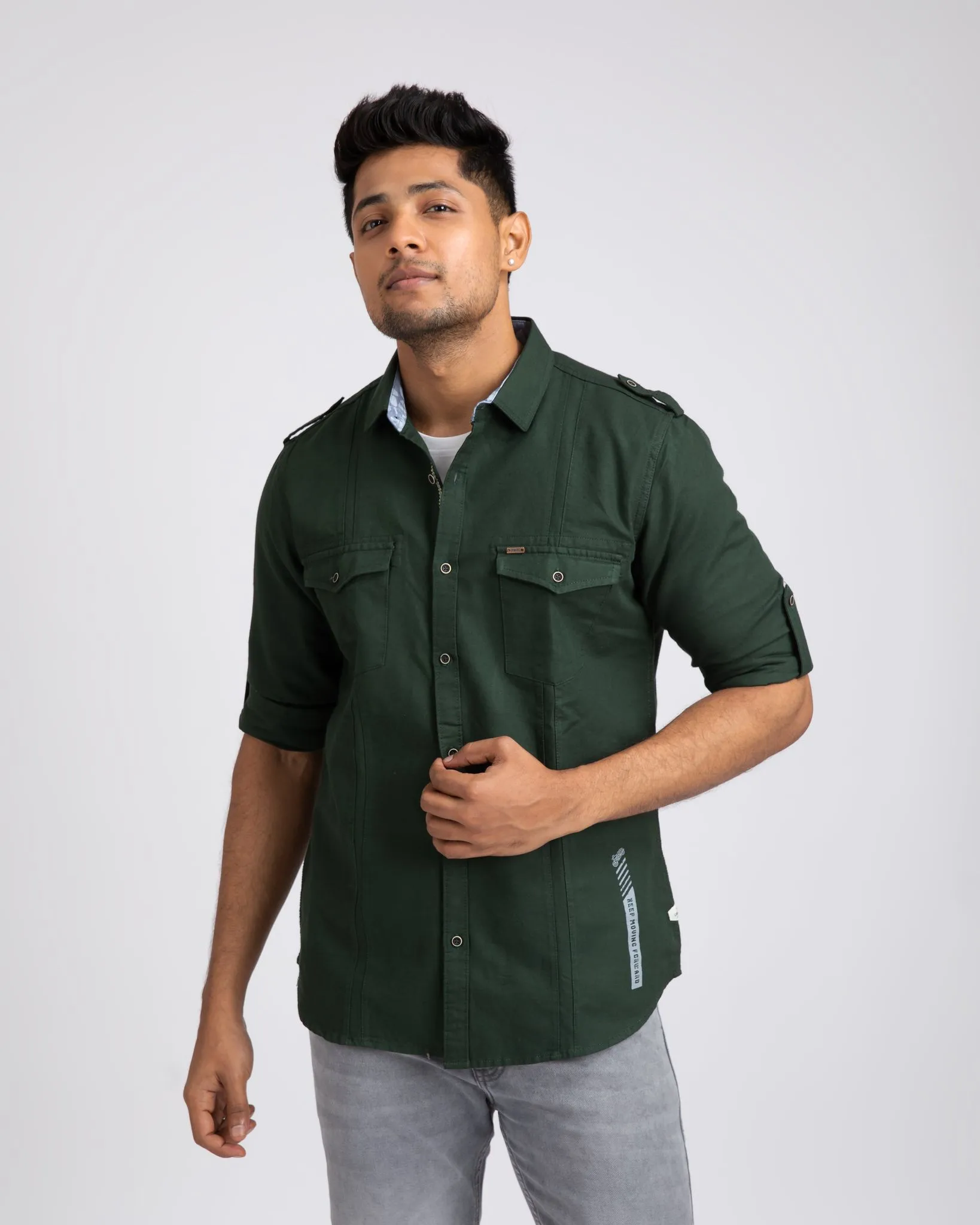 Oceanic Green Overshirt 23USH1286