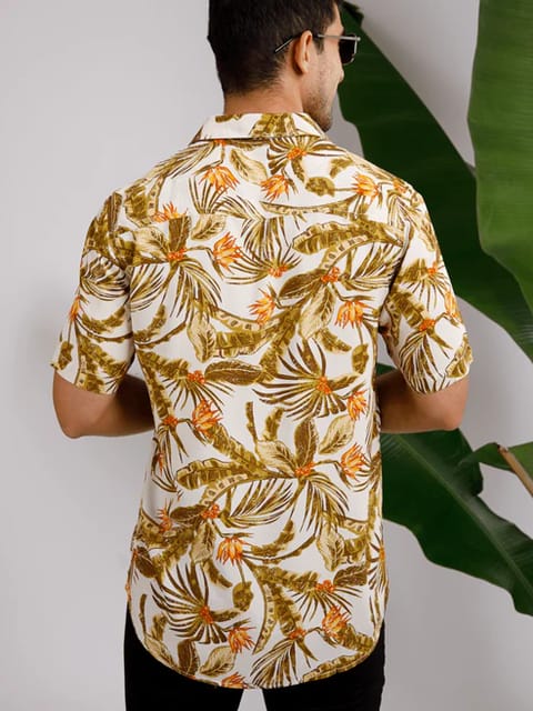 Tropical Ecovero Brown Shirt 23USH1727