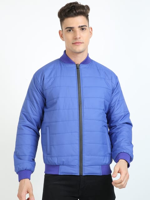 Imperial Blue Bomber Rib Style Jacket