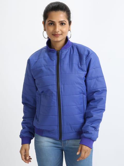 Imperial Blue Bomber Rib Style Jacket