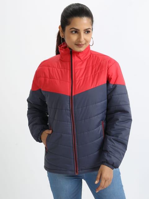 Red-Navy Bomber Jacket