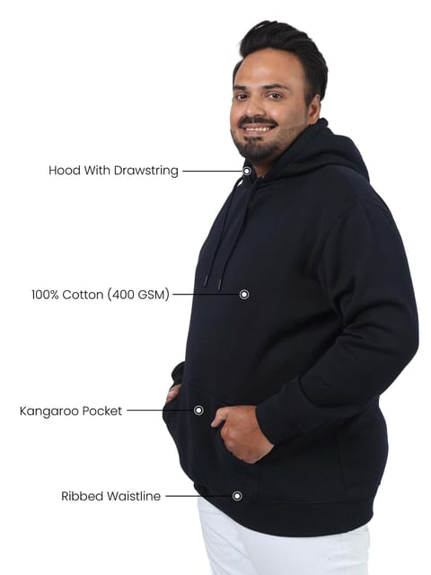 Plus Size Navy Hoodie