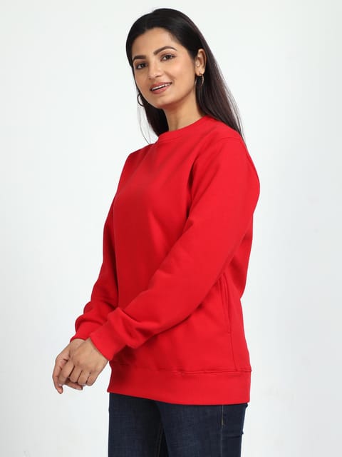 Women Red Sweatshirt