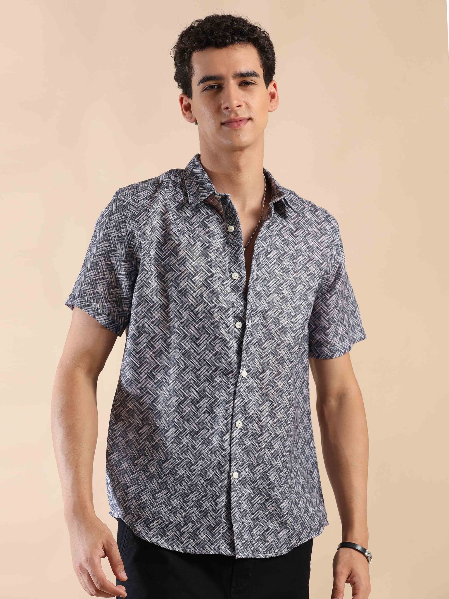 Graphite Shore Serenade Cotton Shirt