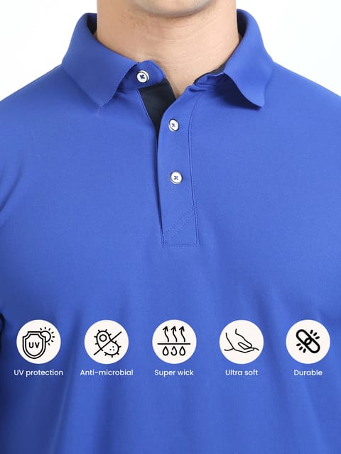 Imperial Blue Men's Polo T-shirt