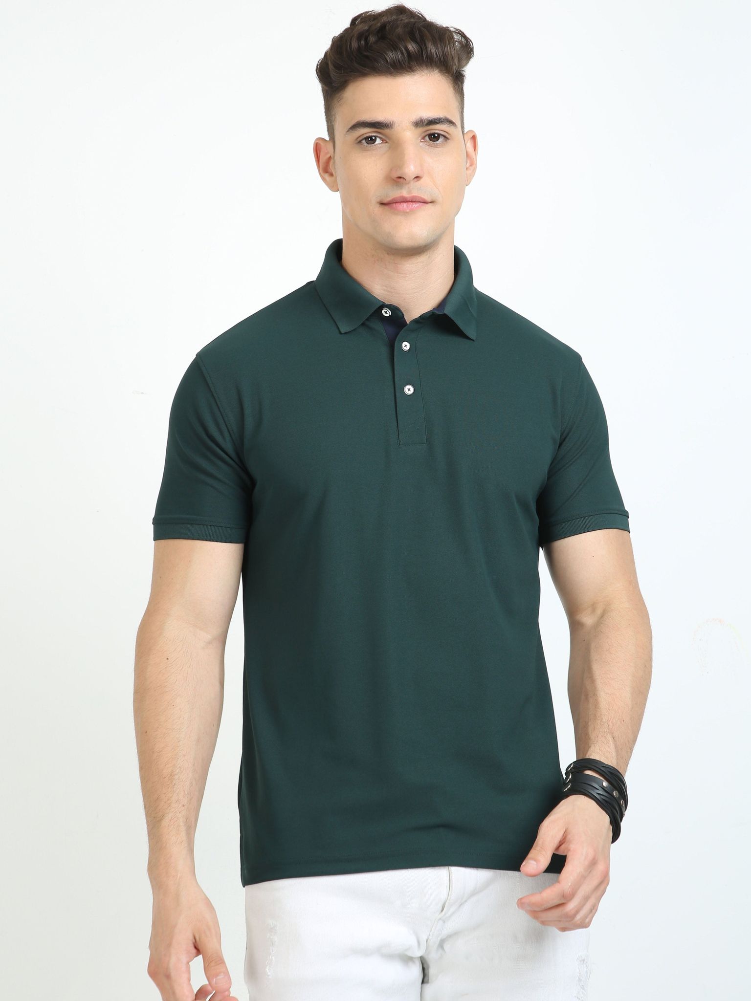 Pine Green Men's Polo T-shirt