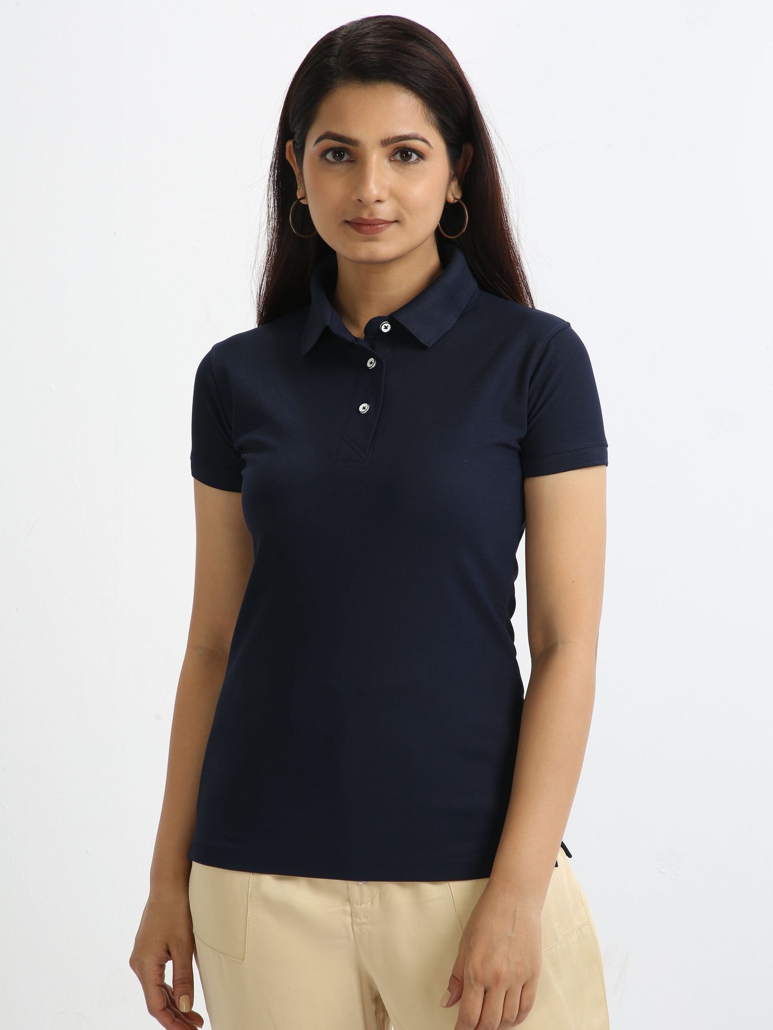 Navy Women's Polo T-shirt