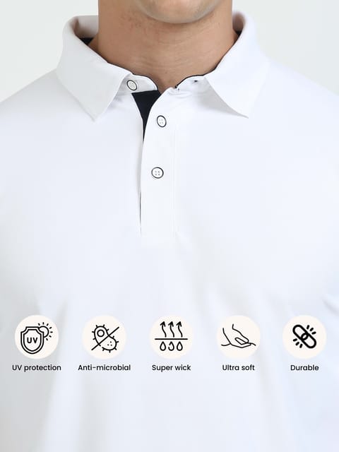 White Men's Polo T-shirt