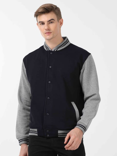 Navy Blue Varsity Jacket