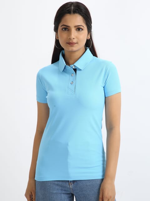 Sky Blue Lagoon Women's Polo T-shirt