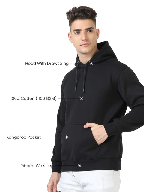 Men Black Hoodie