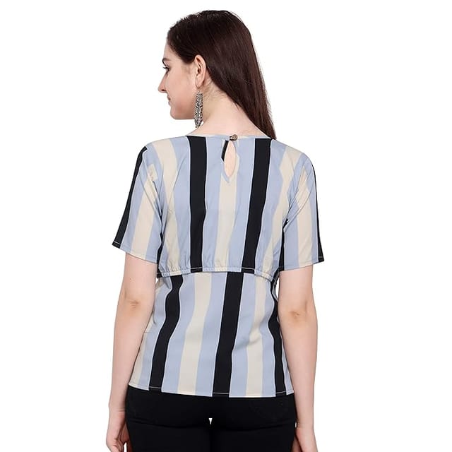 J B Fashion J B Women Printed Top with Half Sleeves for Office Wear, Casual Wear, Under 399 Top for Women/Girls Top