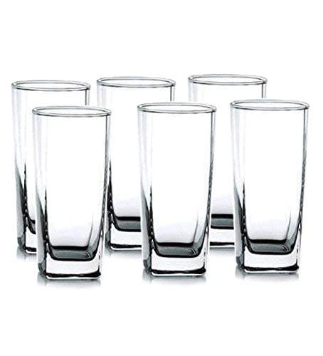 Ocean Plaza Imported Glass Tumbler Glasses Set - Transparent, 320 ml -Set of 6