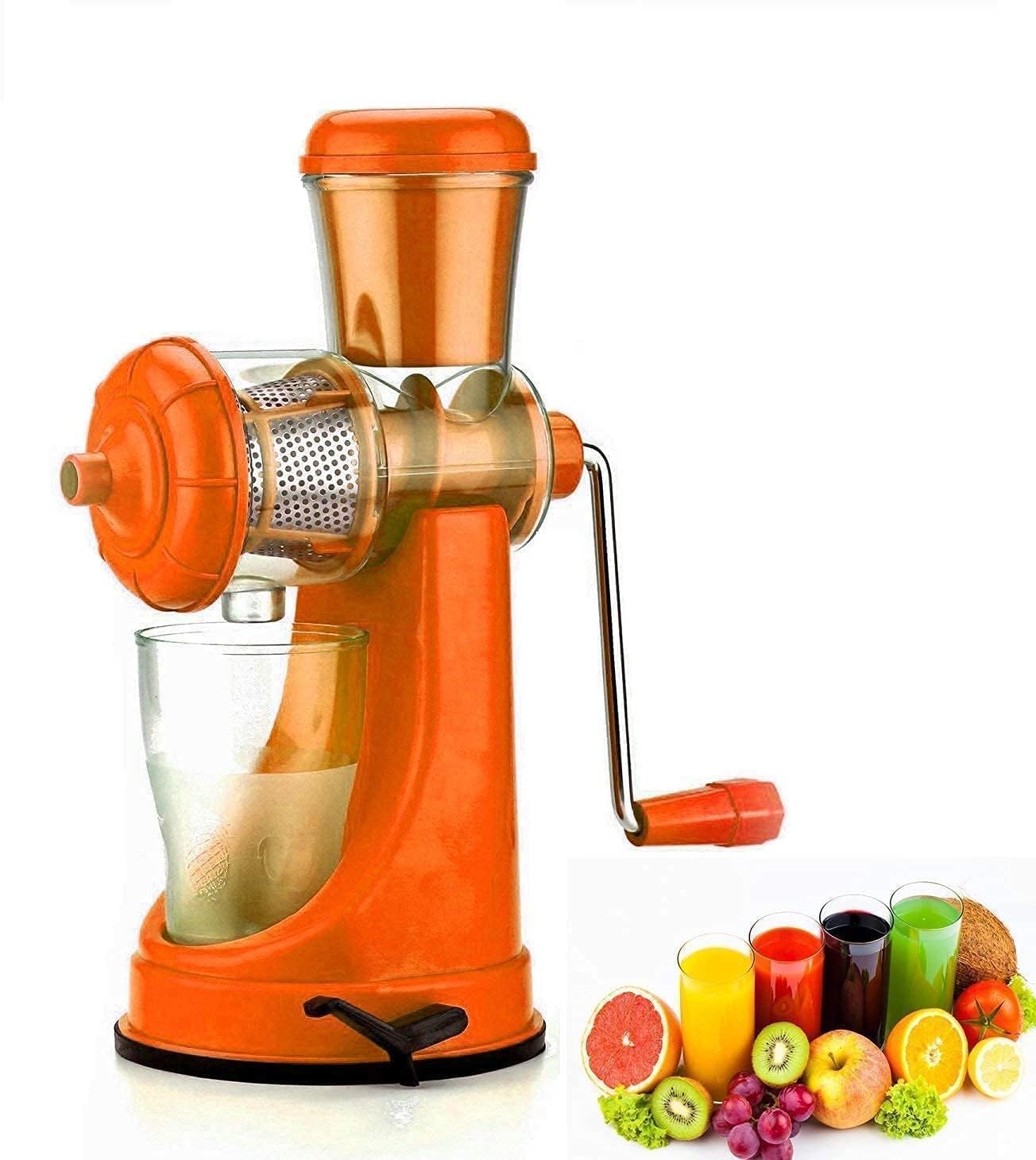 Juicer Machine RYLAN Juicer Hand Juicer for Fruits and Vegetables with Steel Handle Vacuum Locking System,Shake,Fruit Juicer Machine for All Fruits