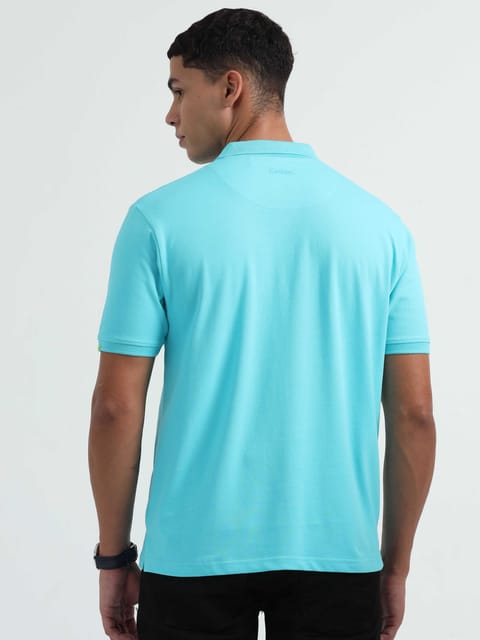 Caslay Organic Cotton - Curacao Blue Polo T-Shirt