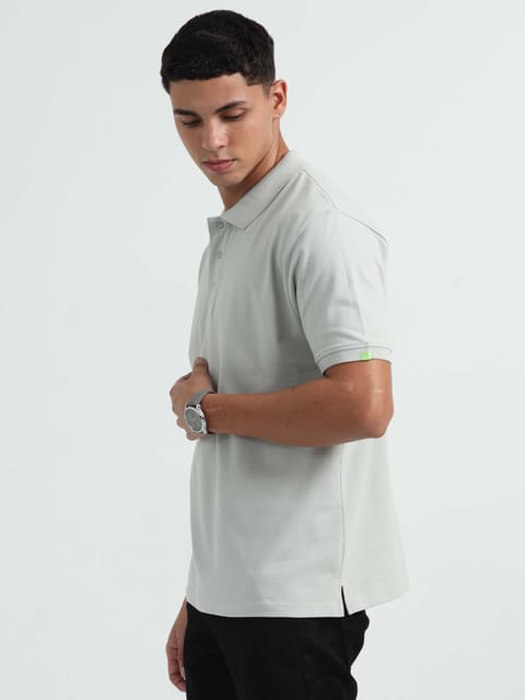 Caslay Organic Cotton - Stom Grey Polo T-Shirt