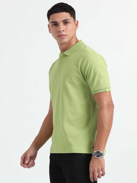 Caslay Organic Cotton - Olive Green Polo T-Shirt