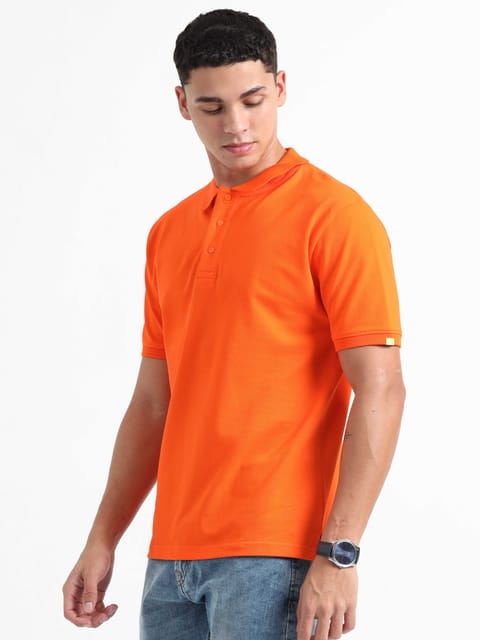 Caslay Organic Cotton - Orange Polo T-Shirt