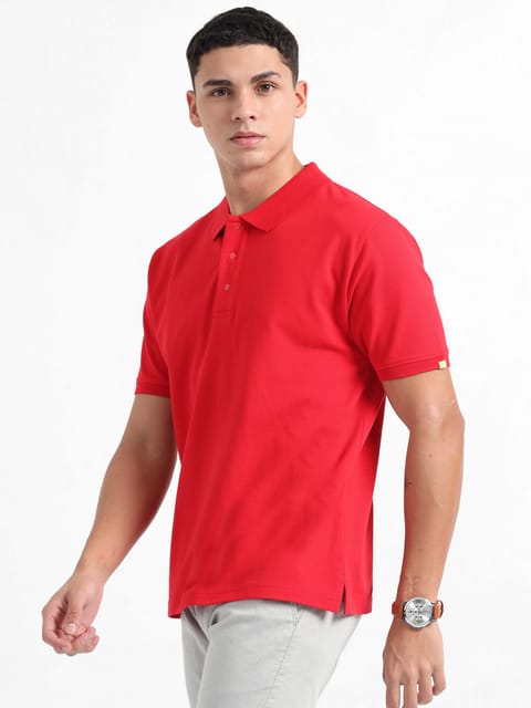 Caslay Organic Cotton - Red Polo T-Shirt