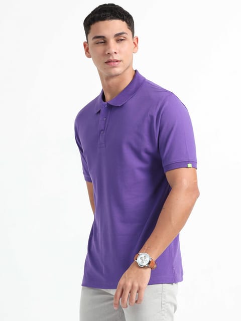 Caslay Organic Cotton - Prism Violet Polo T-Shirt