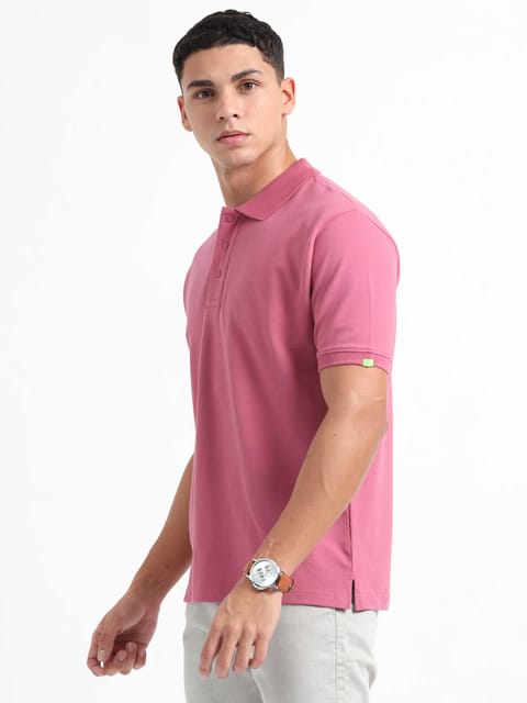 Caslay Organic Cotton - Red Violet Polo T-Shirt