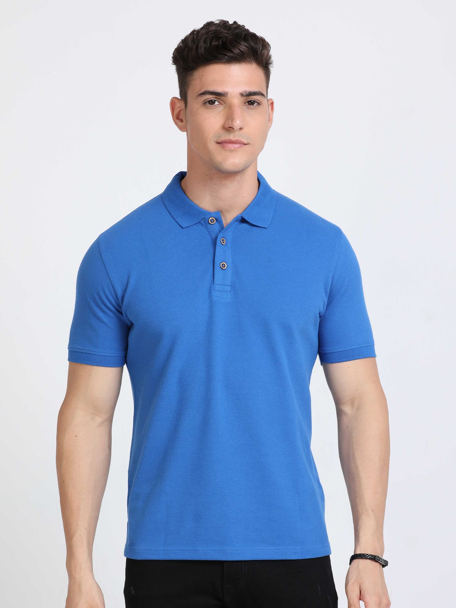 Sustainable Polo T-shirt - Royal Blue