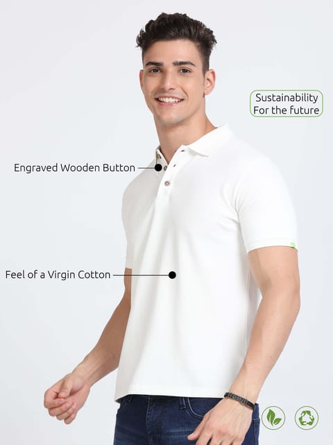 Sustainable Polo T-shirt - White