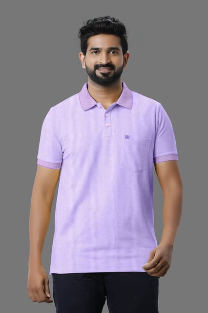 Ariser Mens Golf Polo Half Sleeve T-Shirt Lavender 29010