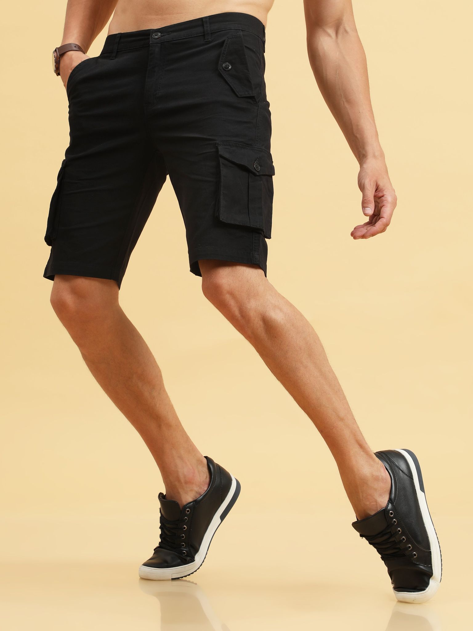 Cargo Black Shorts